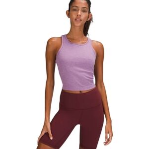 Lululemon Ebb To Street Racerback Crop Tank Top Wisteria Purple